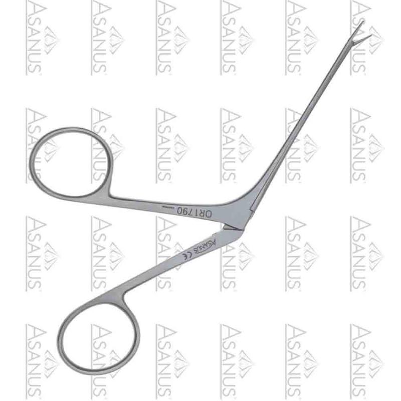 Зажими Hartmann, отологічні, мікро з висув валом, розбірні, зубчаті щелепи, 1,8 х 1,0 х 8,0 мм, довж шафту 80 мм. Бренд - Asanus Medizintechnik Gmb, Німеччина